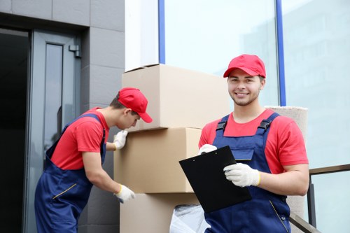 House movers assisting with a family home move in Fulwell