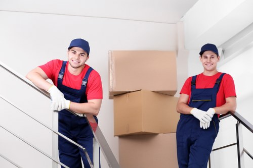 Removal company team preparing a house move in Fulwell