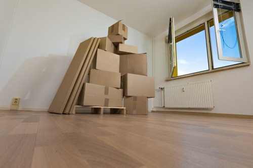 Local van used for household furniture transport in Fulwell