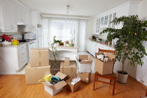 Local office movers loading furniture for a move in Fulwell