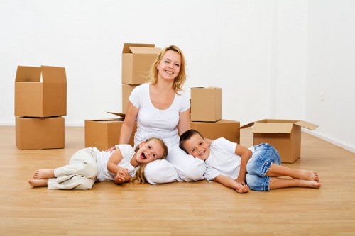 Careful loading of household furniture for a move in Fulwell