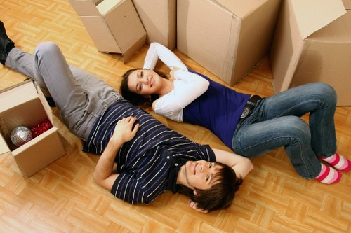 Unpacking boxes in a new Fulwell home